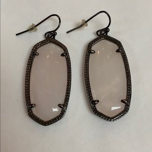 Gunmetal/Light pink Kendra Scott earrings